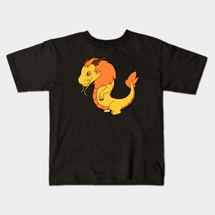 Yellow Chinese Dragon Kids T-Shirt